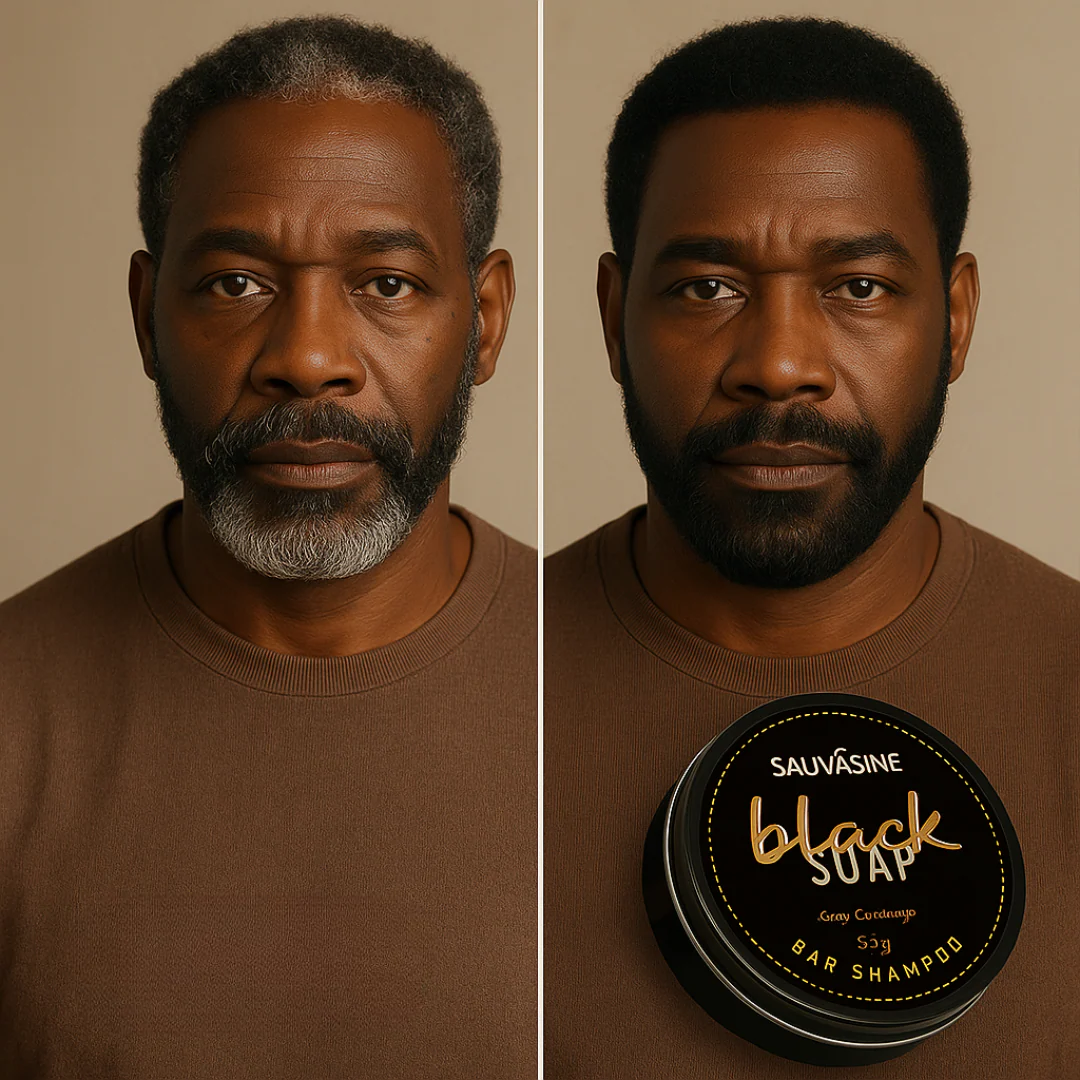 Savon Noir – Anti-Cheveux Blancs 🇧🇯