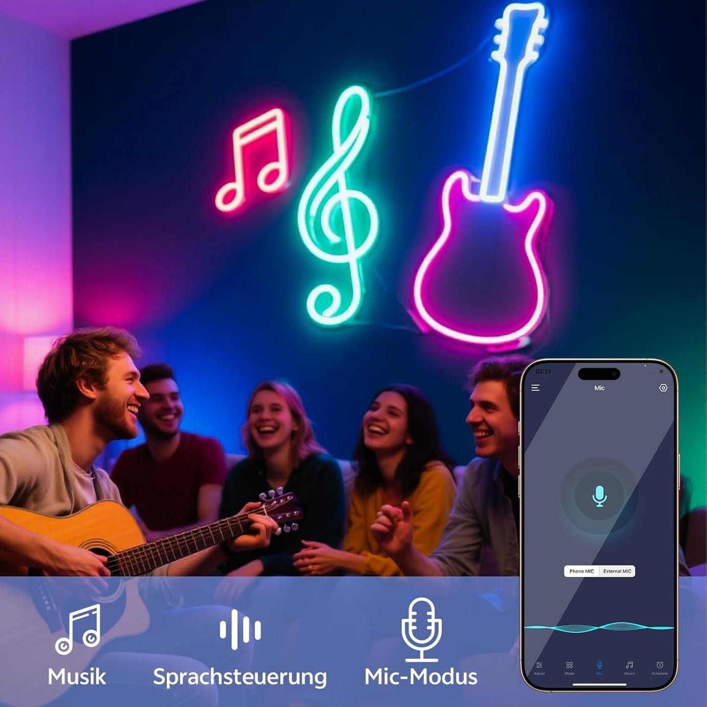 🌈 NeoLight™ RGB – La Bande LED Néon 5M qui Sublime Votre Espace 🇧🇯