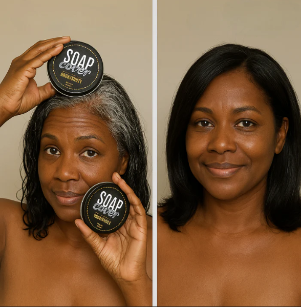 Savon Noir – Anti-Cheveux Blancs 🇧🇯