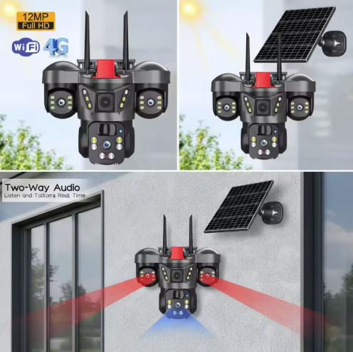📸 Caméra Solaire de Surveillance Autonome 4G Sans courant • Sans Wi-Fi • Sécurité 24/7 🇧🇯