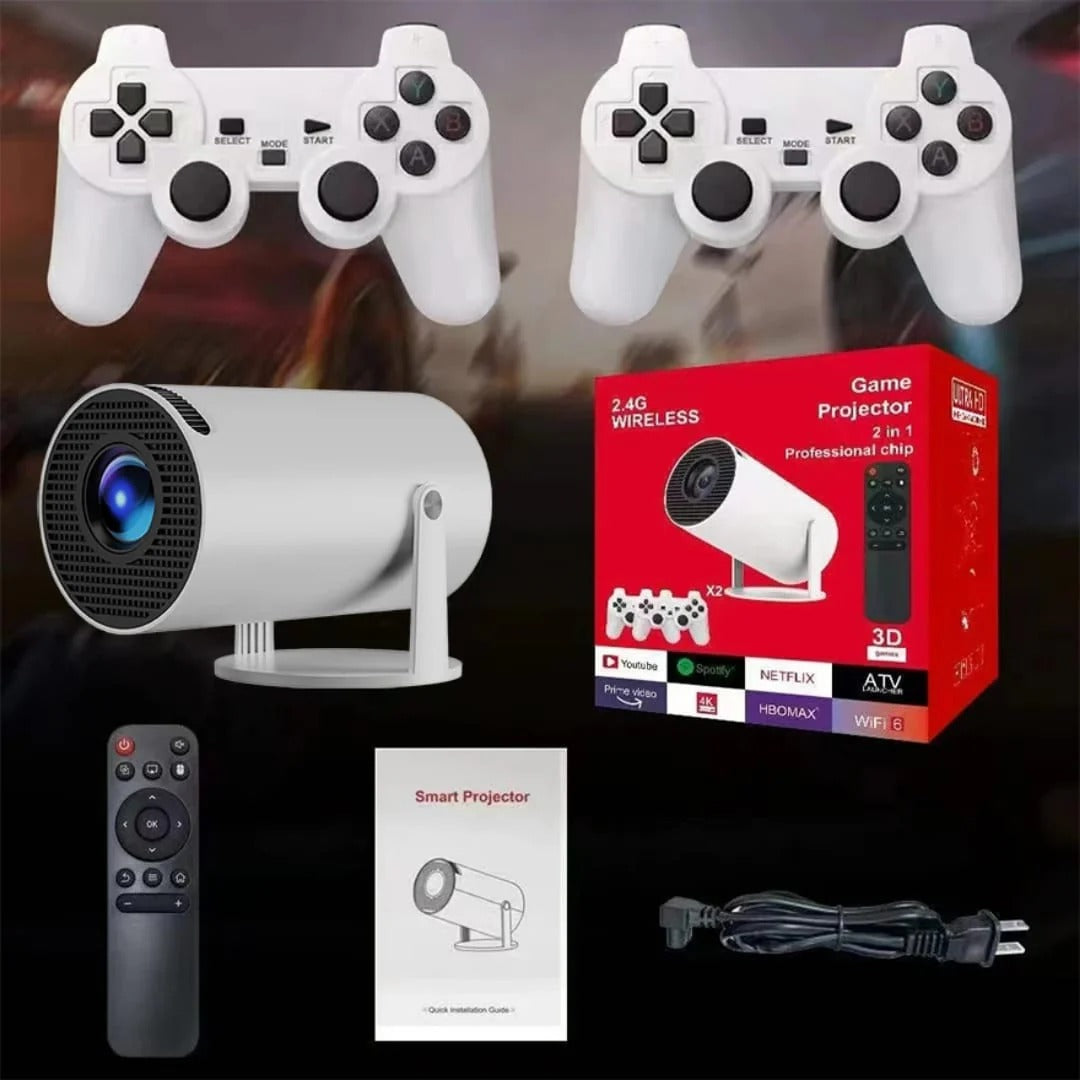 📌 Projecteur Gaming™ – Cinéma + Jeux 3D + Android TV| 150" Full HD 🇧🇯