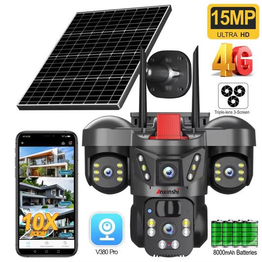 📸 Caméra Solaire de Surveillance Autonome 4G Sans courant • Sans Wi-Fi • Sécurité 24/7 🇧🇯
