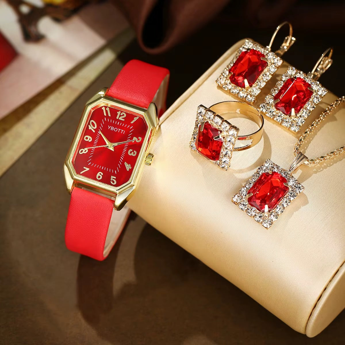 Ensemble Montre et Bijoux Luxe Femme 🇧🇯